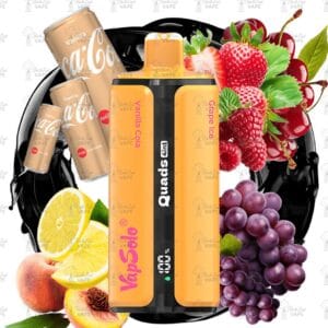 VapSolo Quads - #2 - Vaníliás Kóla & Citrom és Barack & Eper, Málna és Cseresznye ICE & Szőlő ICE